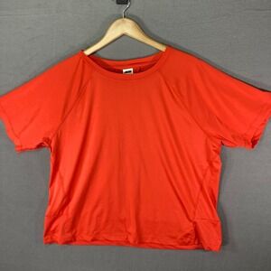 AVIA XXL (20) Womens Activewear Top Orange Short Sleeve Athletic Shirt